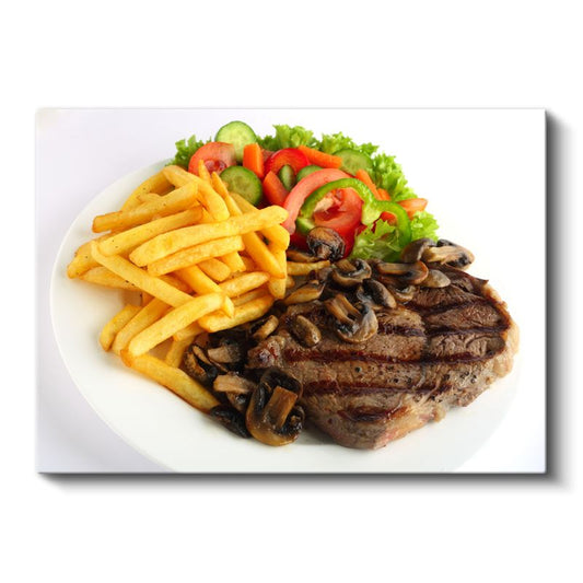 Biftek Tabağı - Lezzetli Akşam Yemeği Kanvas Tablo