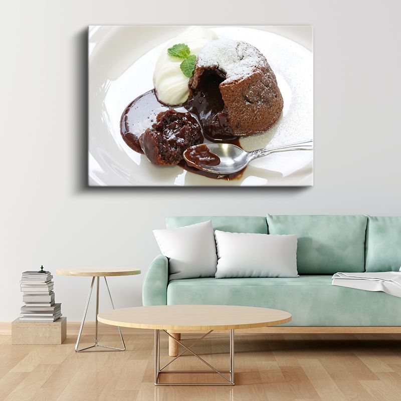 Çikolatalı Sufle - Sıcak Tatlı Sunumu Kanvas Tablo