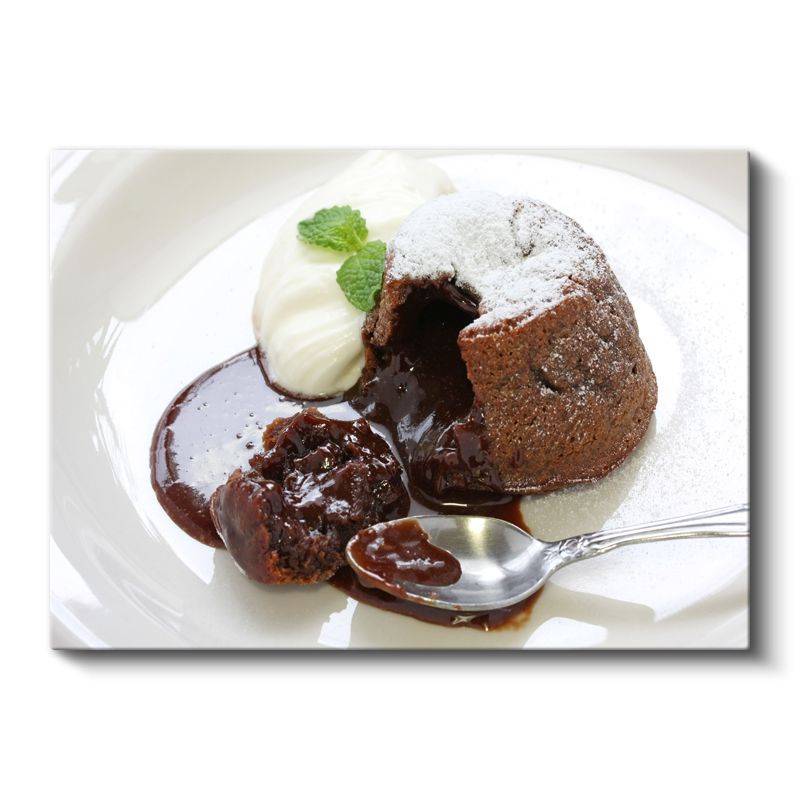Çikolatalı Sufle - Sıcak Tatlı Sunumu Kanvas Tablo