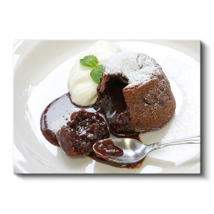 Çikolatalı Sufle - Sıcak Tatlı Sunumu Kanvas Tablo