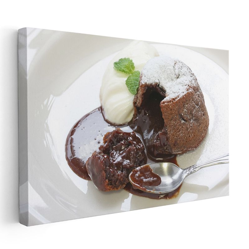 Çikolatalı Sufle - Sıcak Tatlı Sunumu Kanvas Tablo