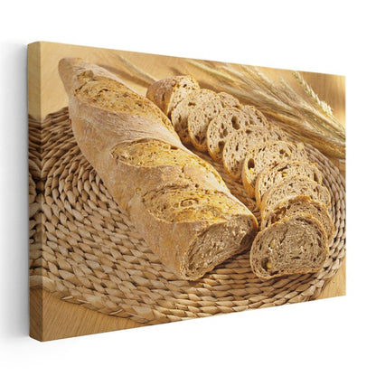 Geleneksel Ekmek - El Yapımı Baget Kanvas Tablo