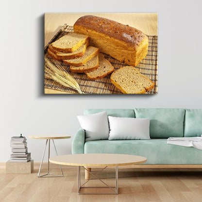 Ev Ekmeği - Dilimlenmiş Tam Buğday Kanvas Tablo