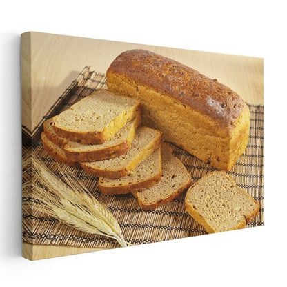 Ev Ekmeği - Dilimlenmiş Tam Buğday Kanvas Tablo