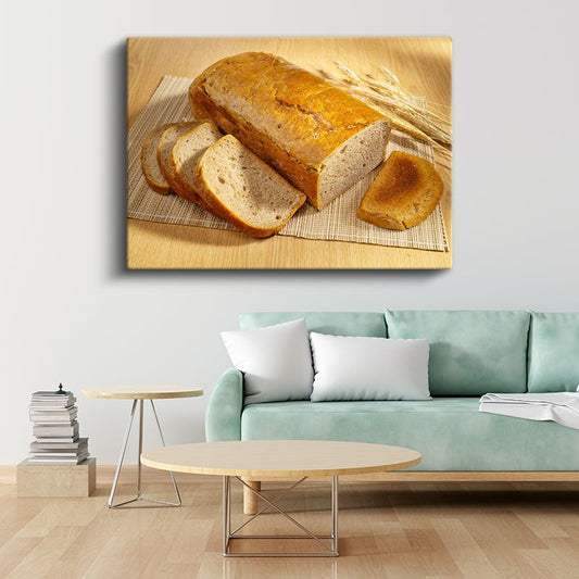 Taze Ekmek - Altın Kabuklu Somun Kanvas Tablo