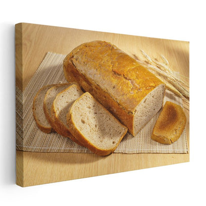 Taze Ekmek - Altın Kabuklu Somun Kanvas Tablo