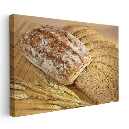 Tam Buğday Ekmeği - Geleneksel Fırın Lezzeti Kanvas Tablo