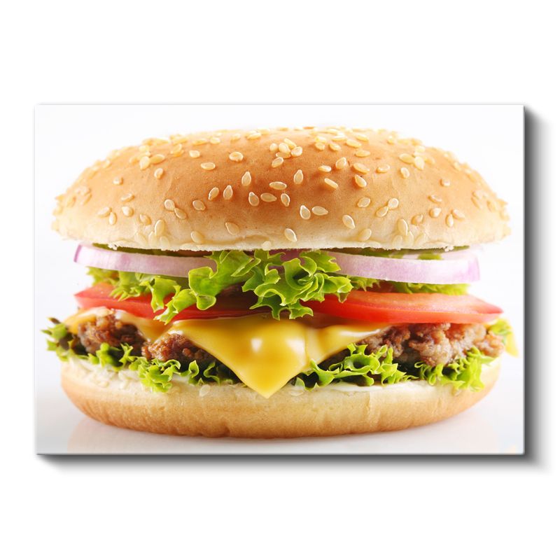 Klasik Cheeseburger - Enfes Katmanlı Lezzet Kanvas Tablo