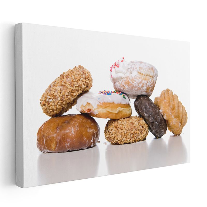 Tatlı Donutlar - Renkli Çeşitler Kanvas Tablo