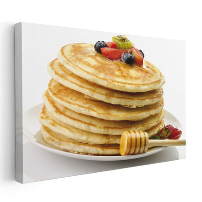 Pancake Kulesi - Taze Meyveli Kanvas Tablo