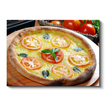Margherita Pizza - İtalyan Lezzeti Kanvas Tablo