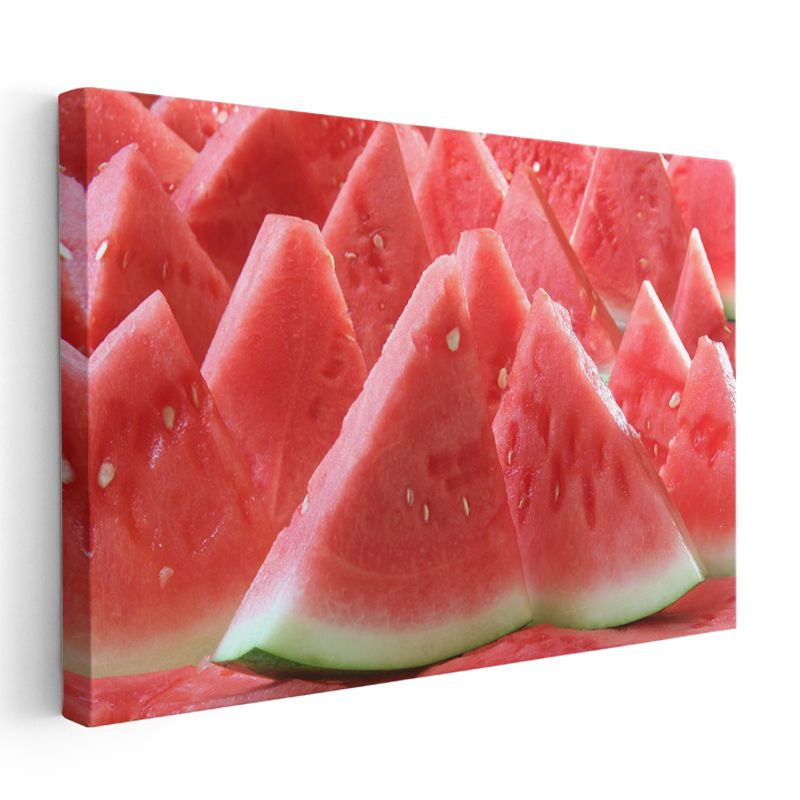 Karpuz Ziyafeti - Sulu Dilimler Kanvas Tablo