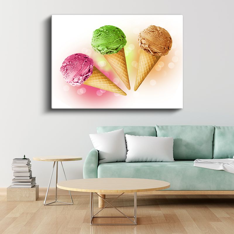 Dondurma Külahları - Üç Farklı Lezzet Kanvas Tablo