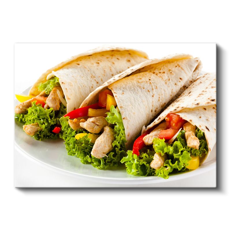 Tavuklu Dürüm - Taze Sebzeli Lezzet Kanvas Tablo