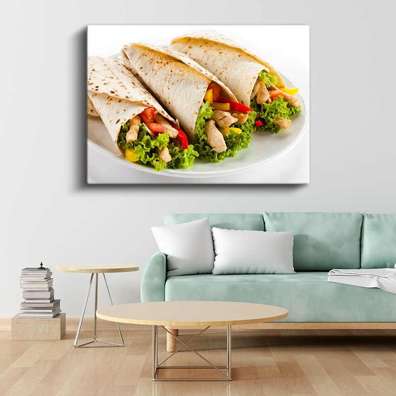 Tavuk Wrap - Renkli Sebzelerle Zenginleştirilmiş Kanvas Tablo