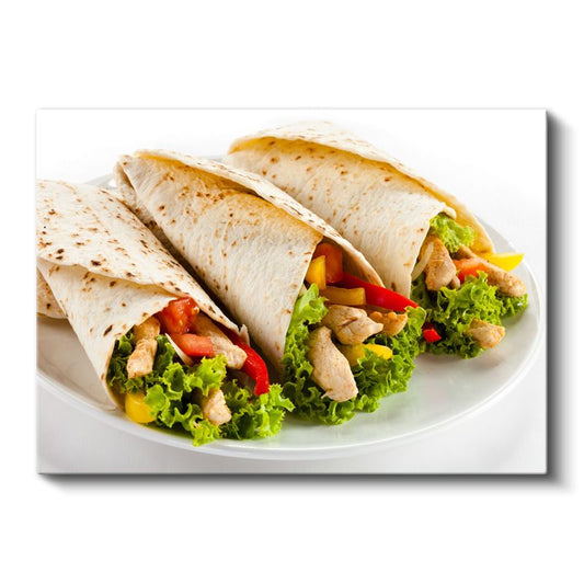 Tavuk Wrap - Renkli Sebzelerle Zenginleştirilmiş Kanvas Tablo