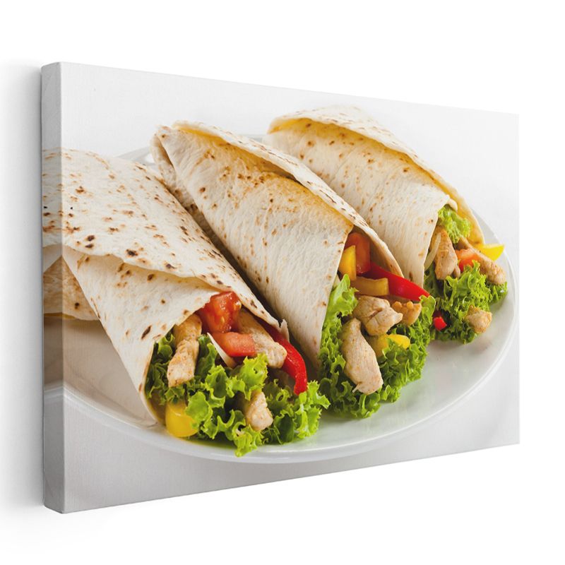 Tavuk Wrap - Renkli Sebzelerle Zenginleştirilmiş Kanvas Tablo