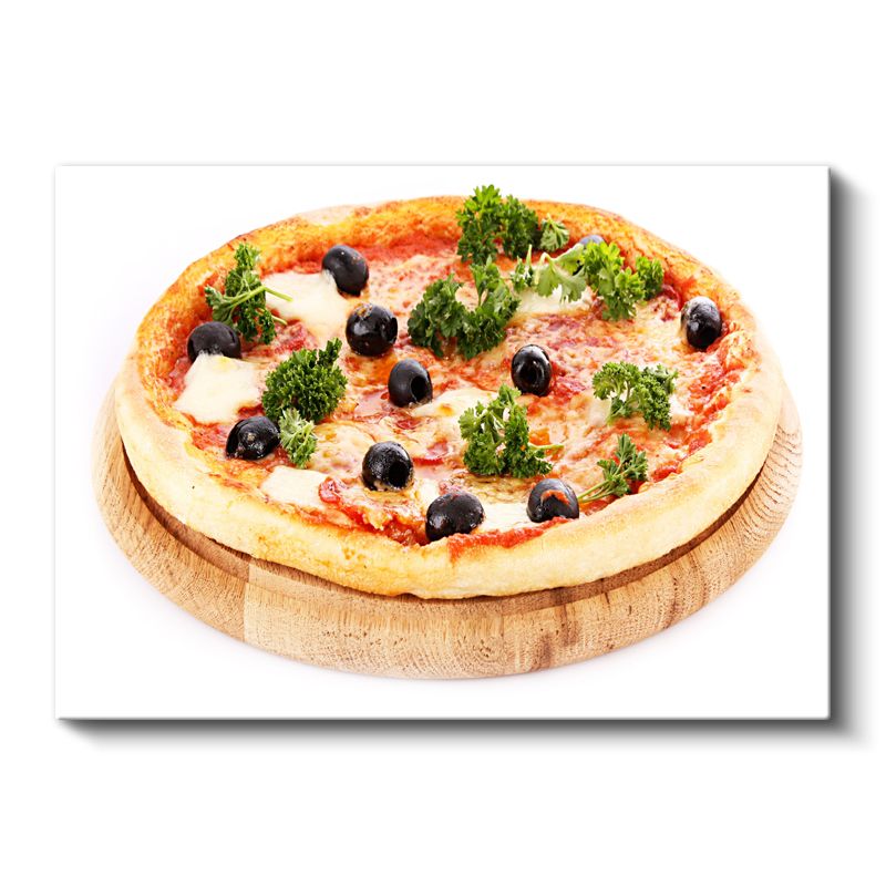 Margarita Pizza - Zeytinli ve Yeşillikli Özel Tarif Kanvas Tablo