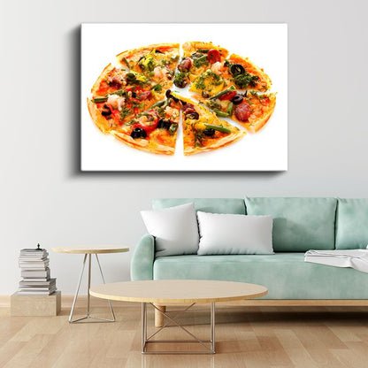 Karışık Pizza - Zengin Malzemeli Gurme Kanvas Tablo