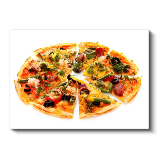 Karışık Pizza - Zengin Malzemeli Gurme Kanvas Tablo