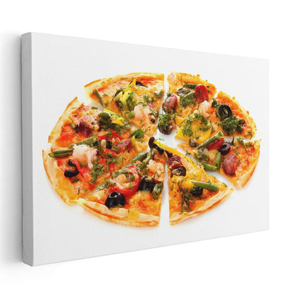 Karışık Pizza - Zengin Malzemeli Gurme Kanvas Tablo