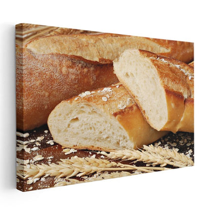 Geleneksel Baget Ekmek - Altın Kabuğu ve Yumuşak İçiyle Fırın Ürünü Kanvas Tablo