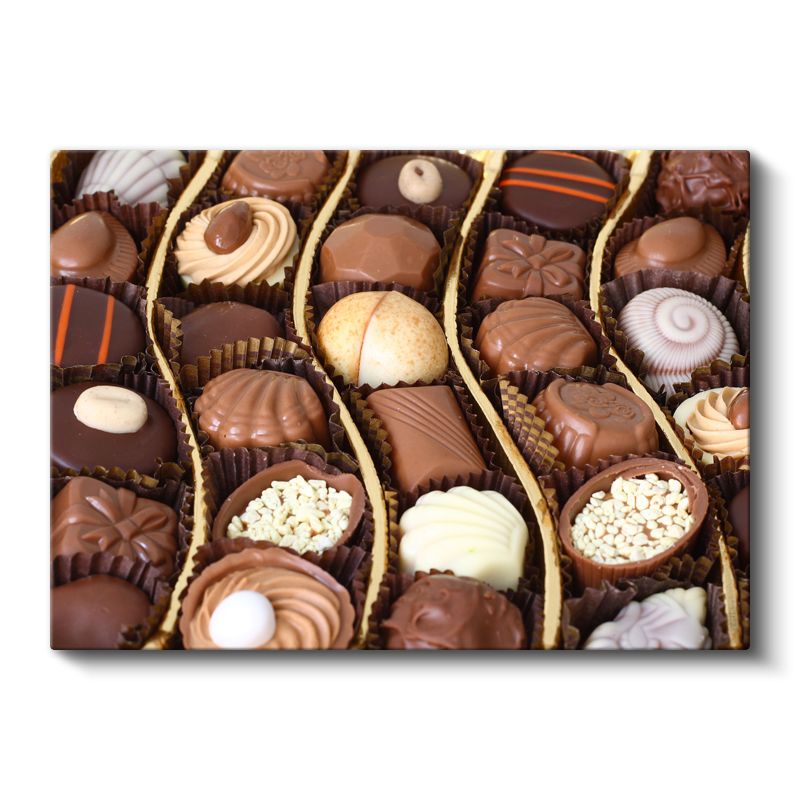 Lüks Çikolatalar - Özel Kutuda Sunulmuş El Yapımı Pralinler Kanvas Tablo