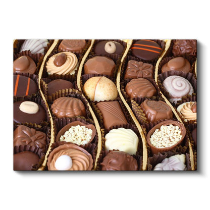Lüks Çikolatalar - Özel Kutuda Sunulmuş El Yapımı Pralinler Kanvas Tablo