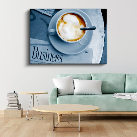 Kahve Keyfi - Kremsi Köpüklü Latte Kanvas Tablo