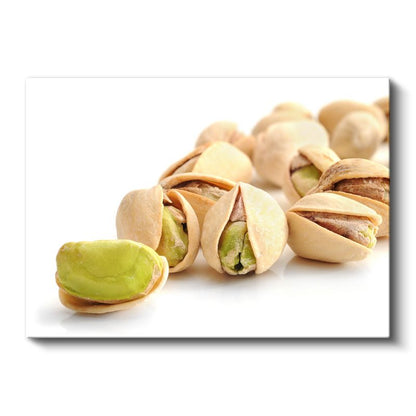 Antep Fıstığı - Açılmış Yeşil İçli Kuruyemiş Kanvas Tablo