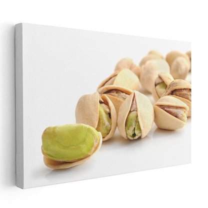 Antep Fıstığı - Açılmış Yeşil İçli Kuruyemiş Kanvas Tablo