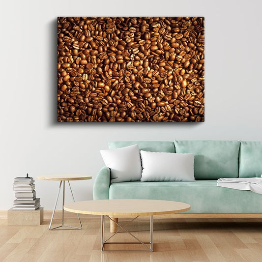 Kahve Çekirdekleri - Taze Kavrulmuş Aromalı Kanvas Tablo