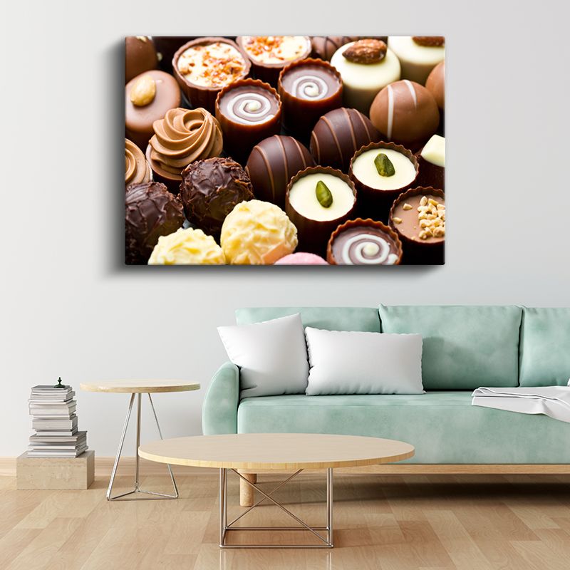 El Yapımı Çikolatalar - Lüks Pralin Çeşitleri Kanvas Tablo