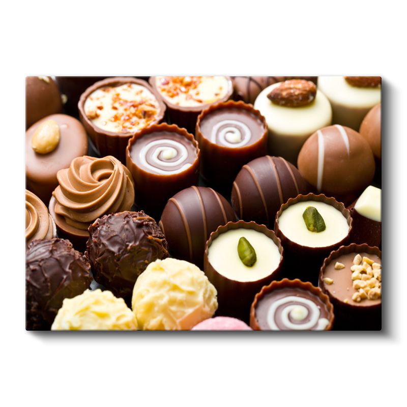 El Yapımı Çikolatalar - Lüks Pralin Çeşitleri Kanvas Tablo