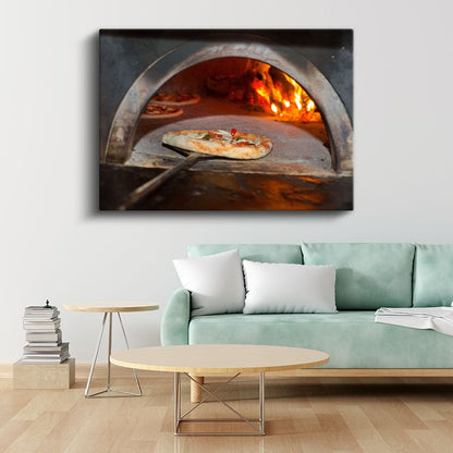 Taş Fırın Pizza - Geleneksel İtalyan Lezzeti Kanvas Tablo
