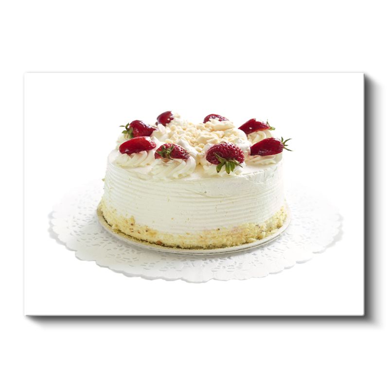 Çilekli Pasta - Kremsi Lezzet Kanvas Tablo