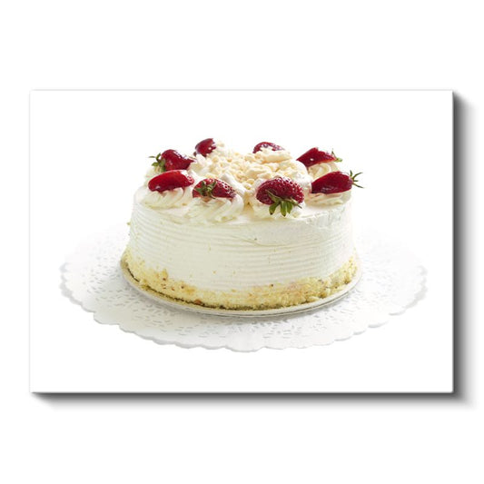 Çilekli Pasta - Kremsi Lezzet Kanvas Tablo