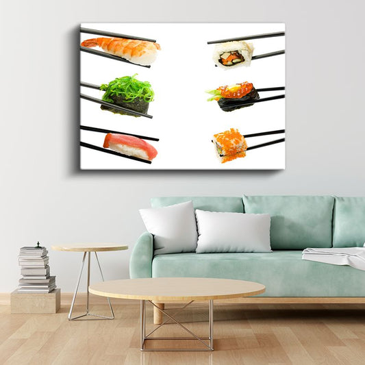 Suşi Çeşitleri - Japon Mutfağı Kanvas Tablo