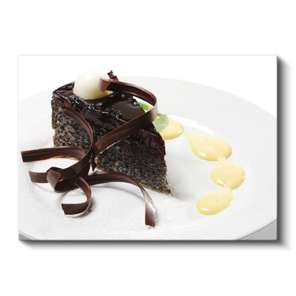 Çikolatalı Dilim - Dekoratif Pasta Kanvas Tablo