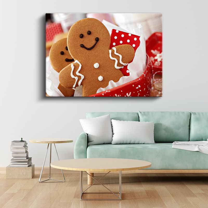 Zencefilli Kurabiye Adam - Tatlı Mutfak Lezzeti Kanvas Tablo