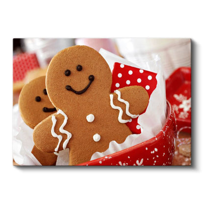 Zencefilli Kurabiye Adam - Tatlı Mutfak Lezzeti Kanvas Tablo