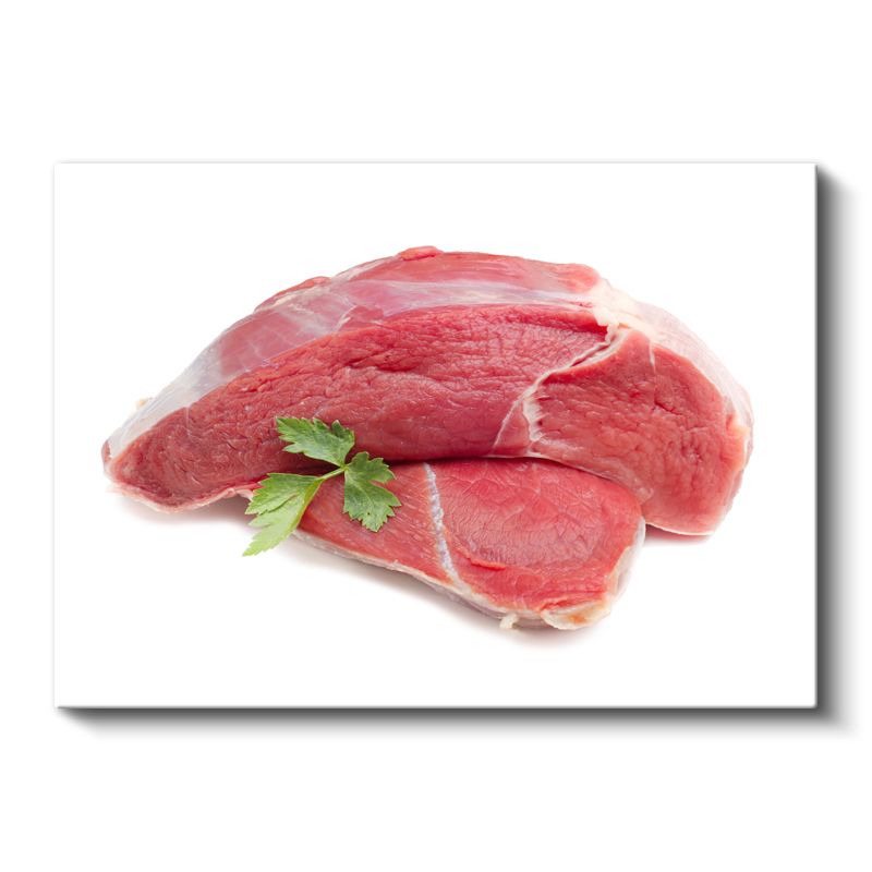 Taze Et Parçaları - Maydanozla Süslenmiş Kırmızı Et Kanvas Tablo
