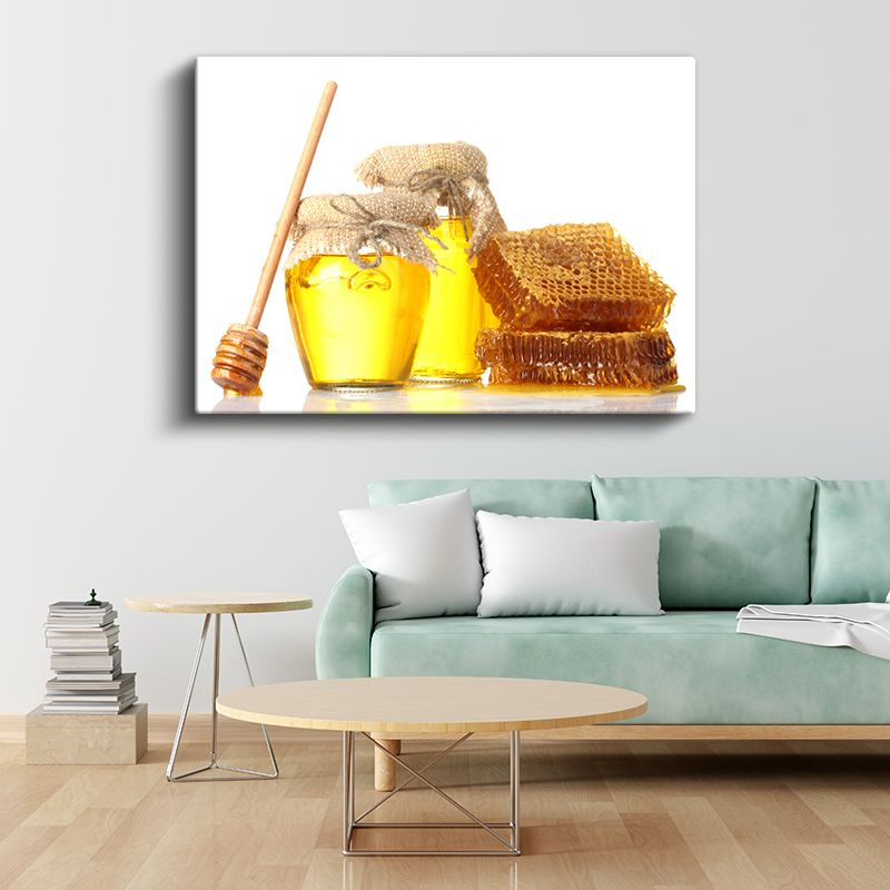 Bal Hazinesi - Altın Renkli Tatlı Lezzet Kanvas Tablo
