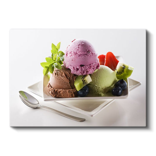 Meyveli Dondurma - Renkli Tazeleyici Lezzet Kanvas Tablo