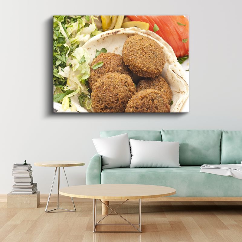 Falafel Tabağı - Nohutlu Ortadoğu Lezzeti Kanvas Tablo