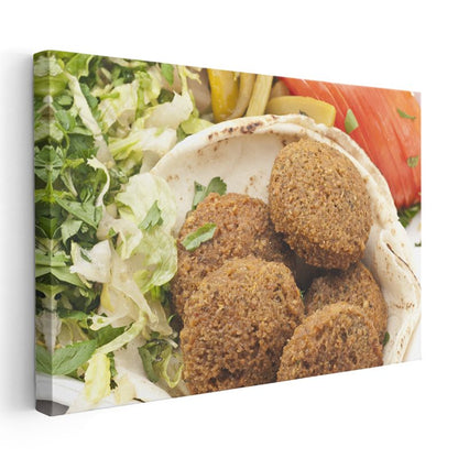 Falafel Tabağı - Nohutlu Ortadoğu Lezzeti Kanvas Tablo
