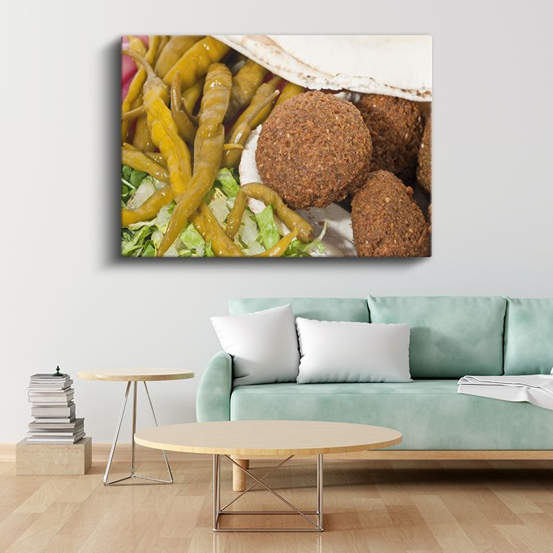 Falafel Şöleni - Baharatlı Nohut Köfteleri Kanvas Tablo