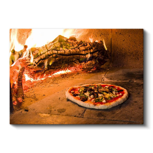 Odun Fırın Pizza - Geleneksel İtalyan Pişirme Sanatı Kanvas Tablo