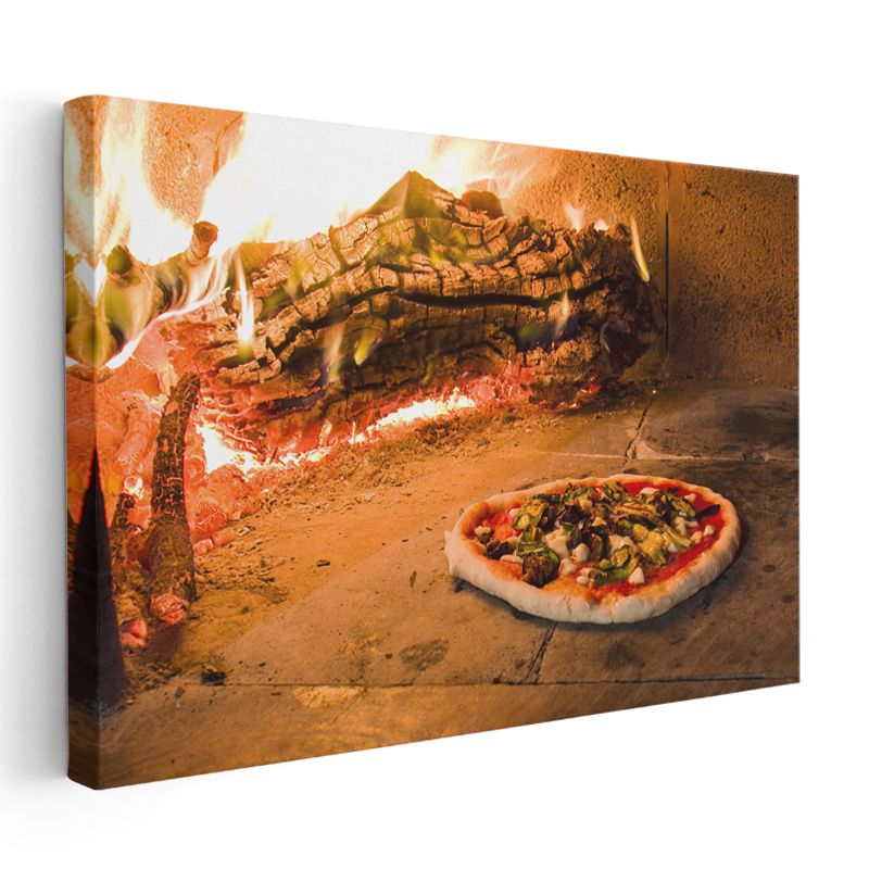 Odun Fırın Pizza - Geleneksel İtalyan Pişirme Sanatı Kanvas Tablo