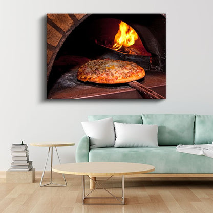 Taş Fırın Pizza - Geleneksel İtalyan Lezzeti Kanvas Tablo